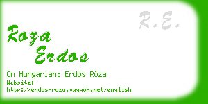 roza erdos business card